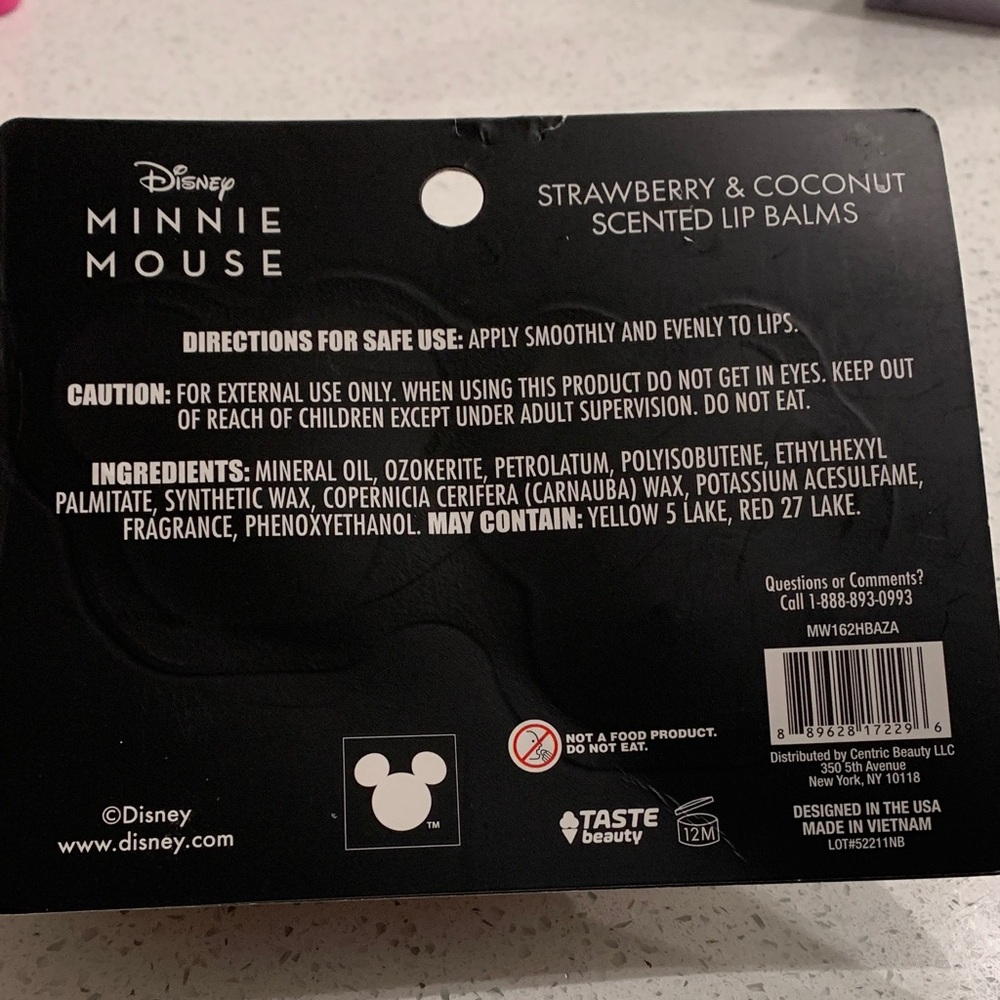 Disney Mickey Mouse and Minnie Lip Balm Set - Black and Cream - Picture 2 of 2